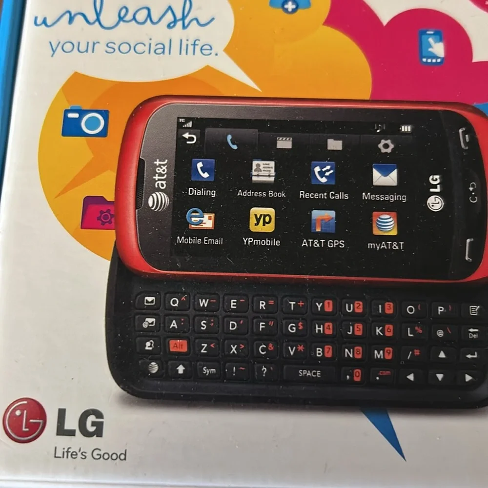 LG Xpression C395 Red Sliding Cell Phone